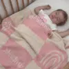 custom pink baby blanket with name