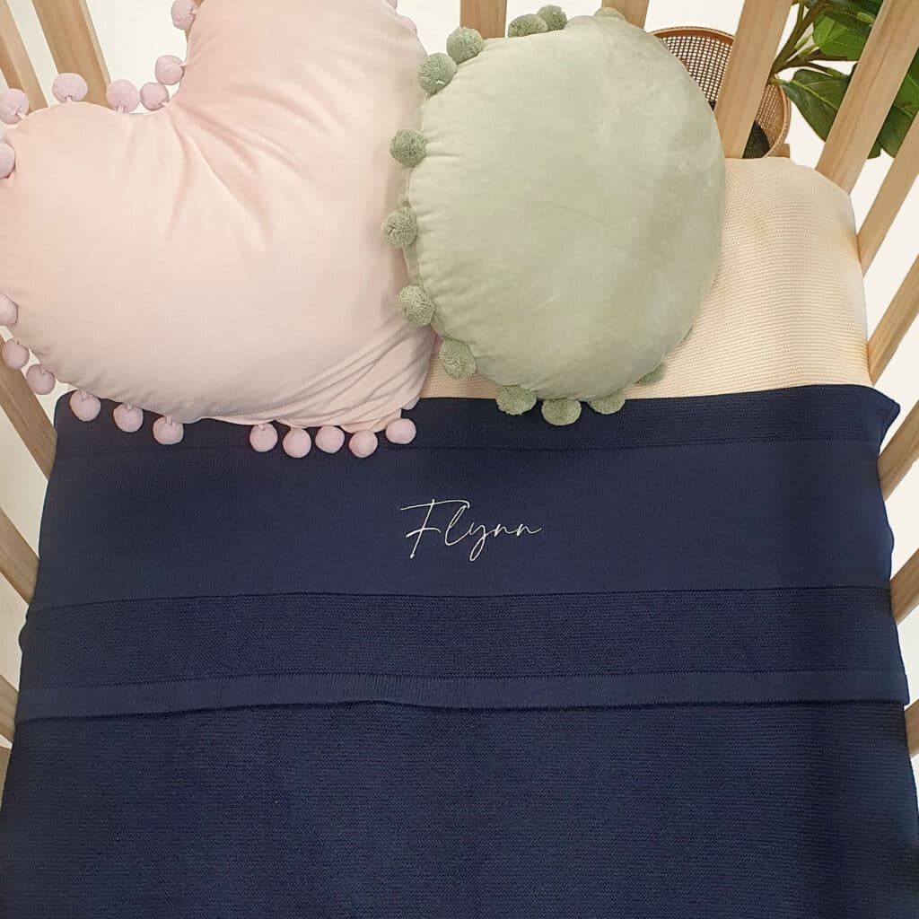 Navy Baby Blanket