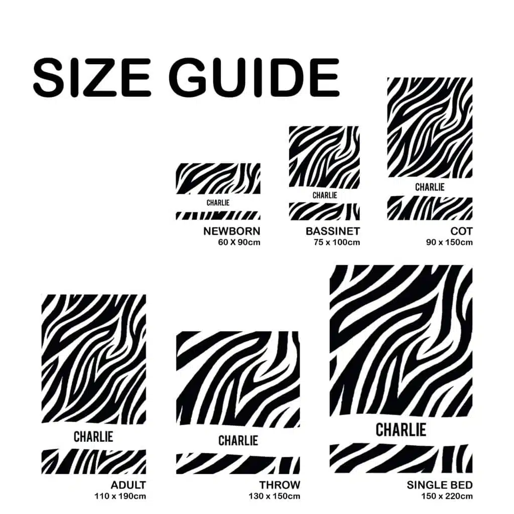 Zebra Name Blanket