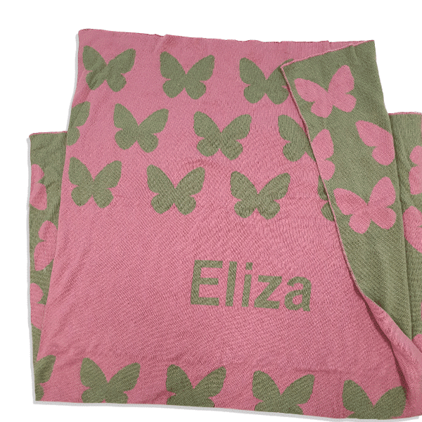 Eliza Cot Blanket – Sage/Rose