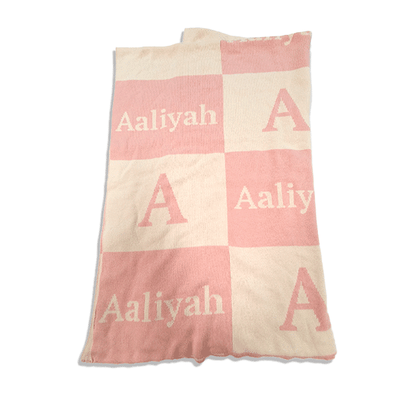 Aaliyah Cot Blanket – Pastel Pink/Eggshell