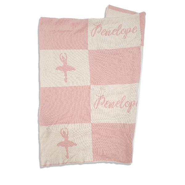 Penelope Cot Blanket – Pastel Pink/Eggshell