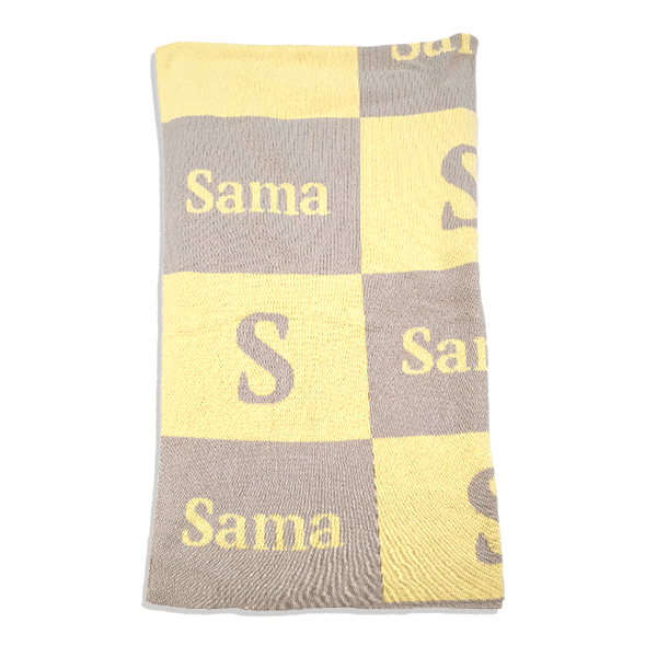 Sama Cot Blanket – Pastel Yellow/Fog