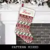 Mixed Pattern Personalised Christmas Stocking