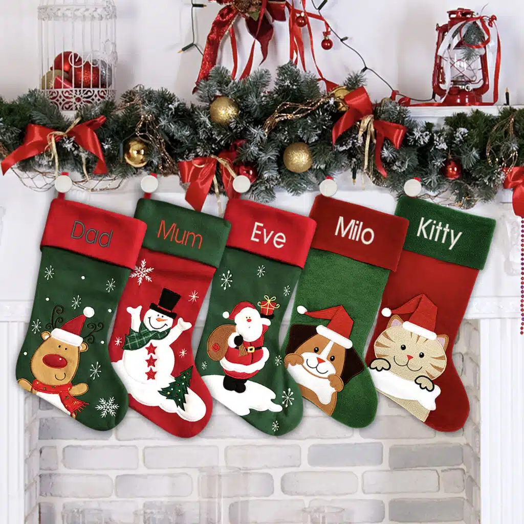 Traditional Snowman Christmas Stocking