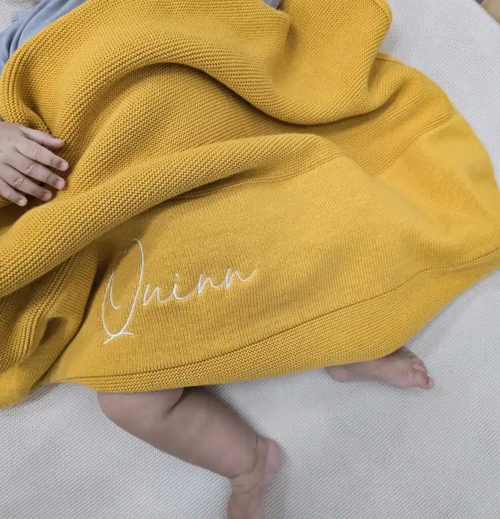 Mustard Baby Blanket