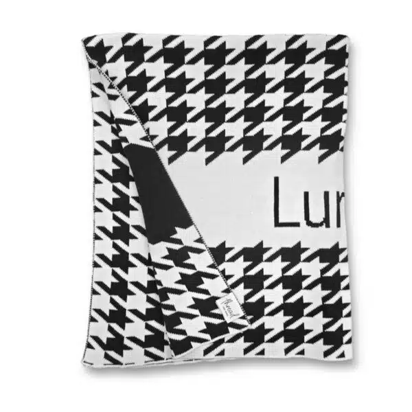 Custom Houndstooth Blanket – Newborn – 60 x 90 cm, 100% Cotton