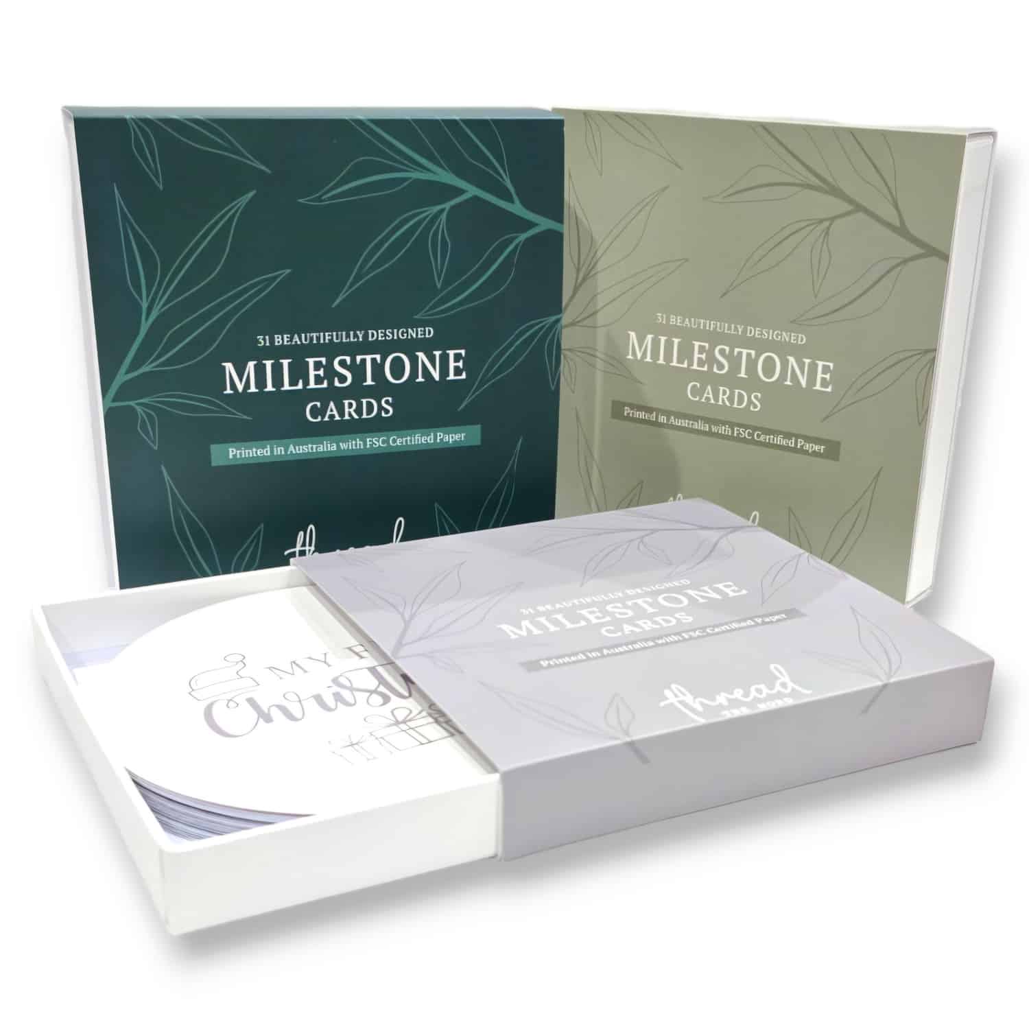 Grey Milestone Cards