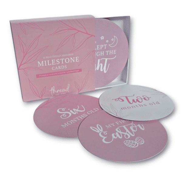 Pink Milestone Cards