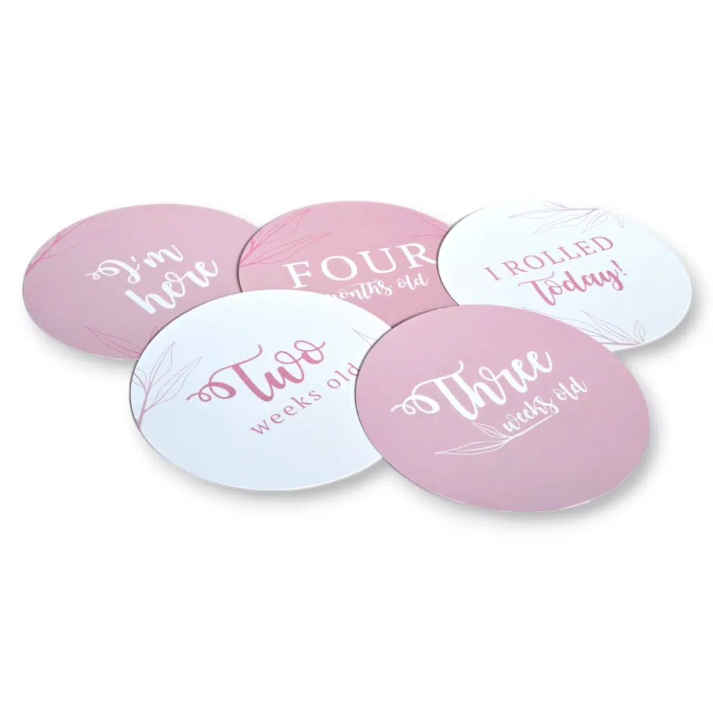 Pink Milestone Cards