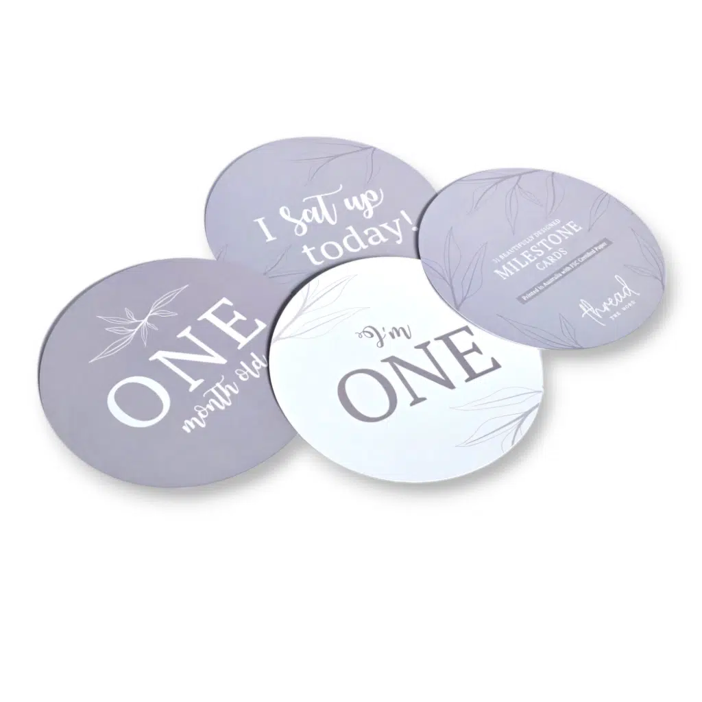 Grey Milestone Cards