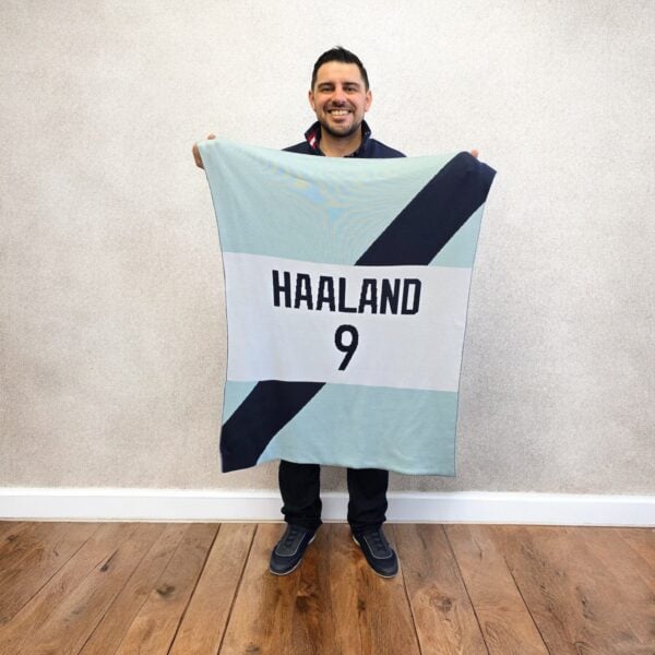 Custom Diagonal Band Jersey Blanket Custom Diagonal Band Jersey Blanket