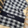 Custom Gingham Blanket with custom name Noah