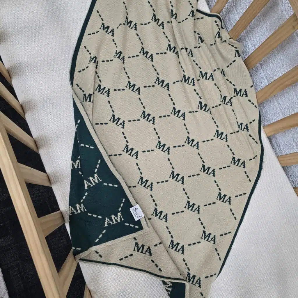 Custom Argyle Letter Blanket