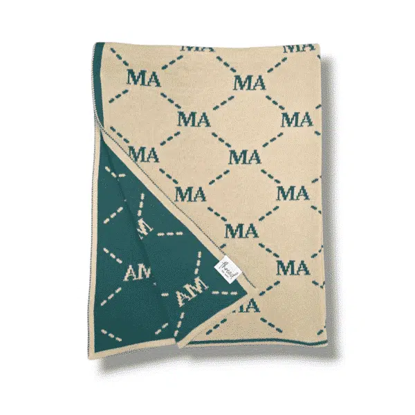 Custom Argyle Letter Blanket