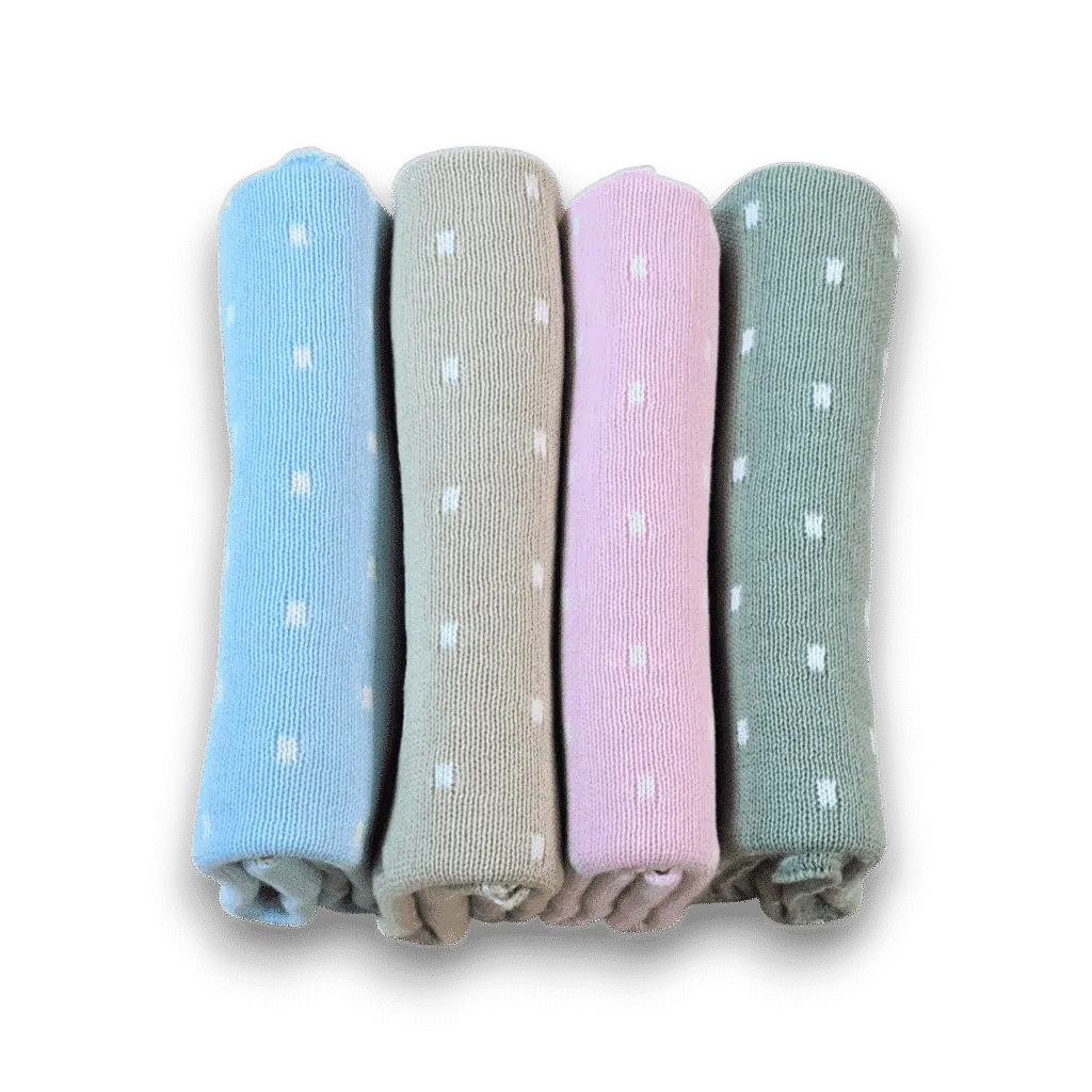 Premmie Blanket - Baby Blue Spots