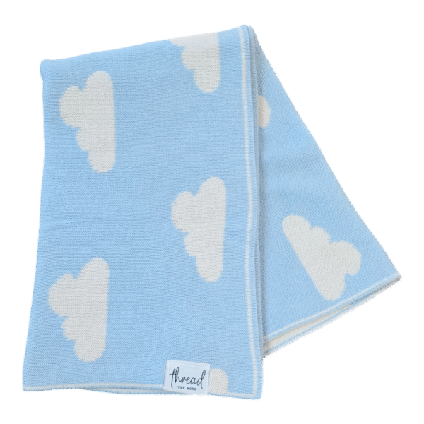 Preemie Blanket - Baby Blue Cloud
