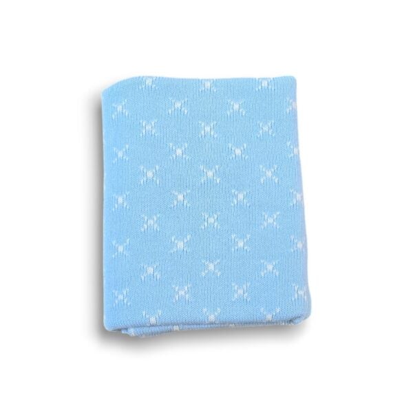 Preemie Blanket - Baby Blue Crosses