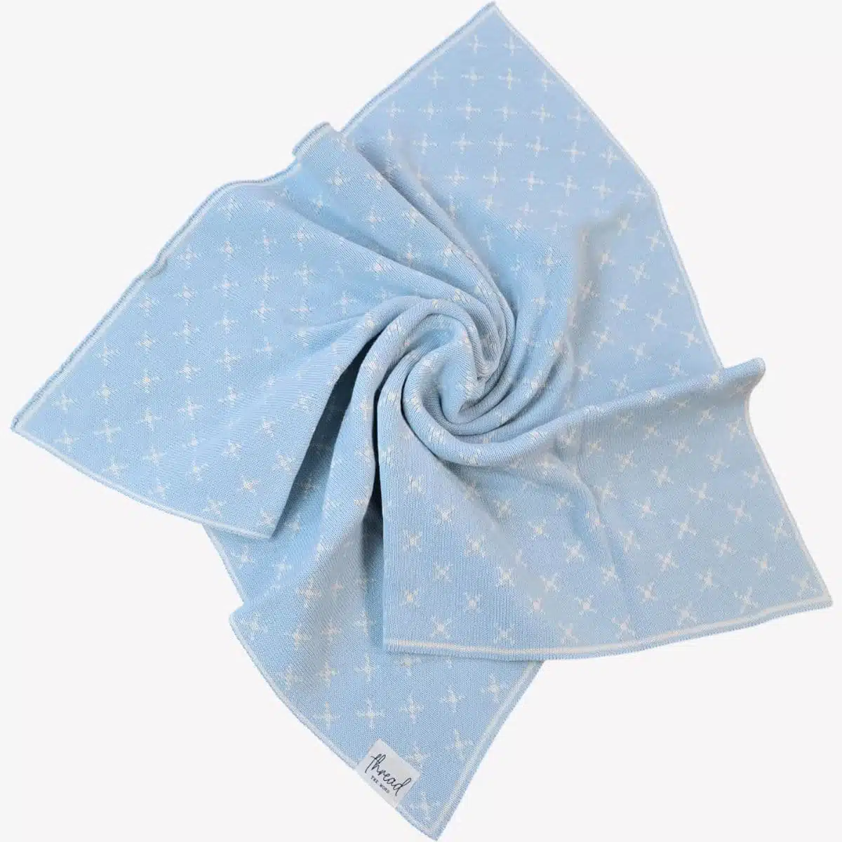 Premmie Blanket – Baby Blue Crosses