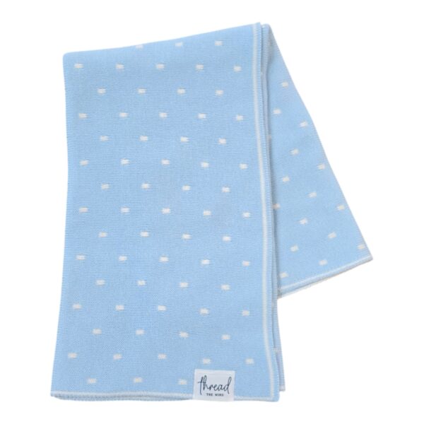 Preemie Blanket - Baby Blue Spots