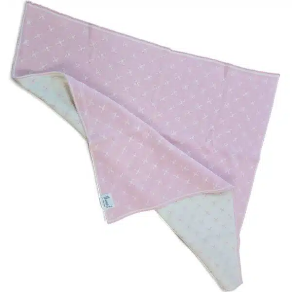 Premmie Blanket - Baby Pink Crosses