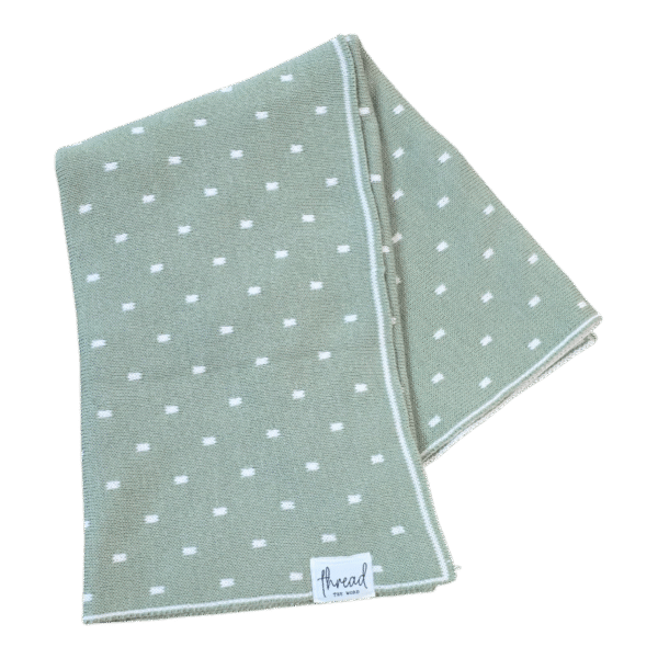 Preemie Blanket - Sage Spots