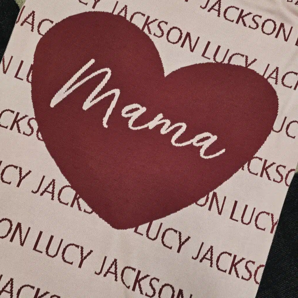 Custom Tiled Heart Blanket