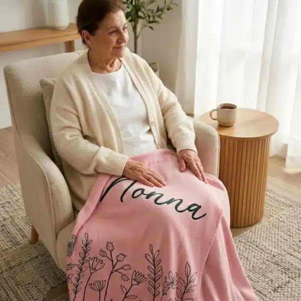 Custom Floral Blanket
