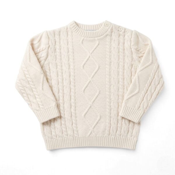 The Cable Knit Jumper Eggshell Mini Threads