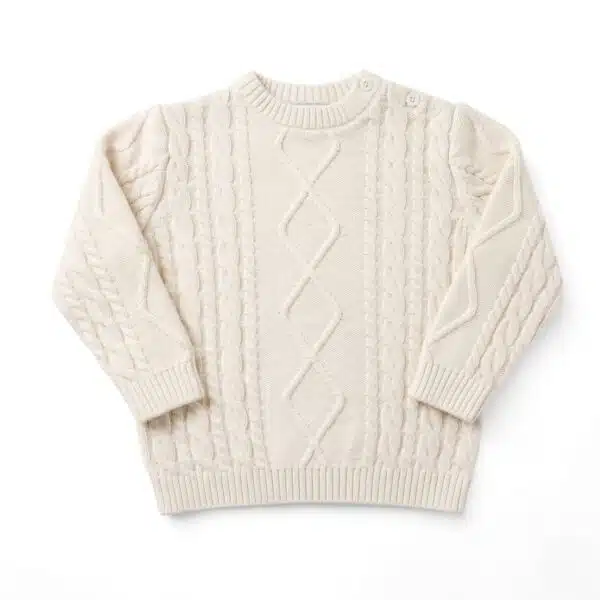 The Cable Knit Jumper Eggshell Mini Threads