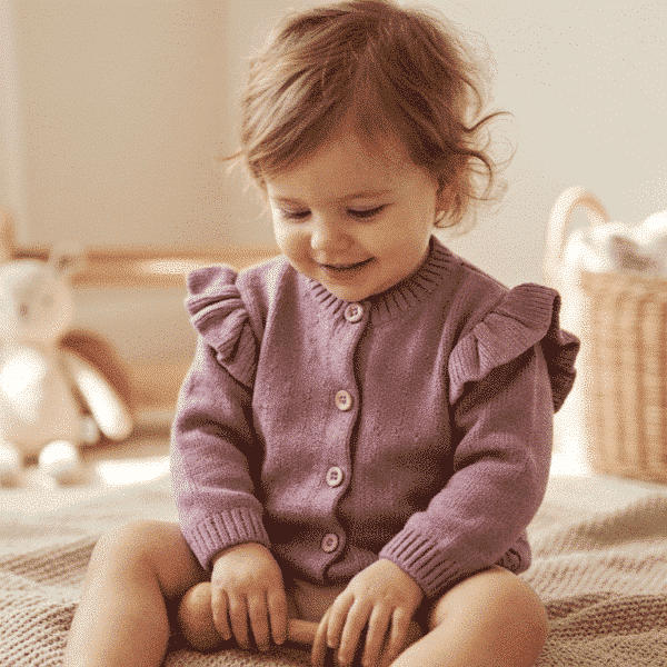 The Cable Frill Knit Cardigan The Cable Frill Knit Cardigan