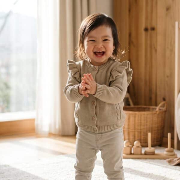 The Cable Frill Knit Cardigan The Cable Frill Knit Cardigan