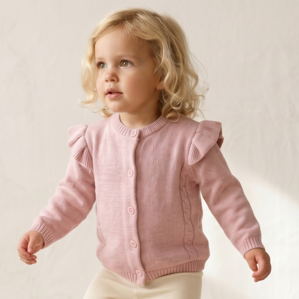 The Cable Frill Knit Cardigan The Cable Frill Knit Cardigan
