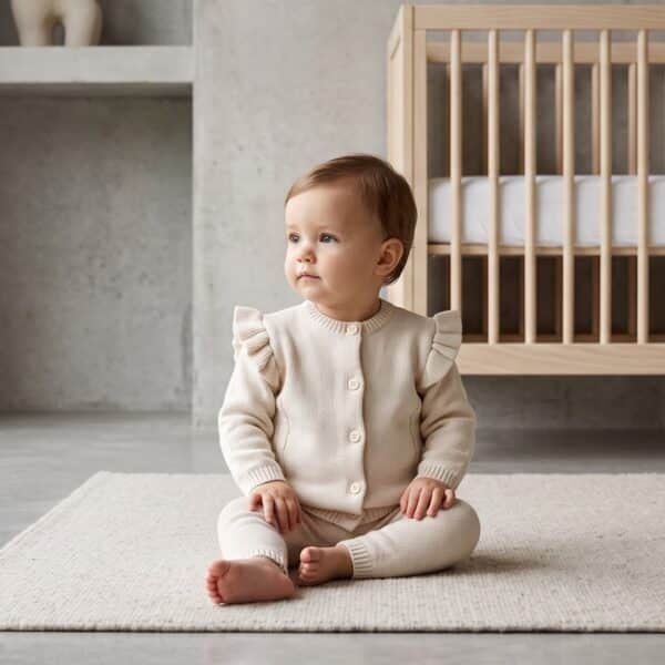The Cable Frill Knit Cardigan The Cable Frill Knit Cardigan
