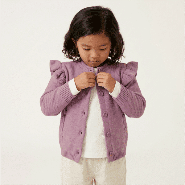 The Cable Frill Knit Cardigan The Cable Frill Knit Cardigan