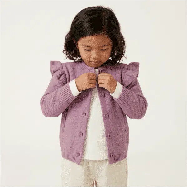 The Cable Frill Knit Cardigan The Cable Frill Knit Cardigan