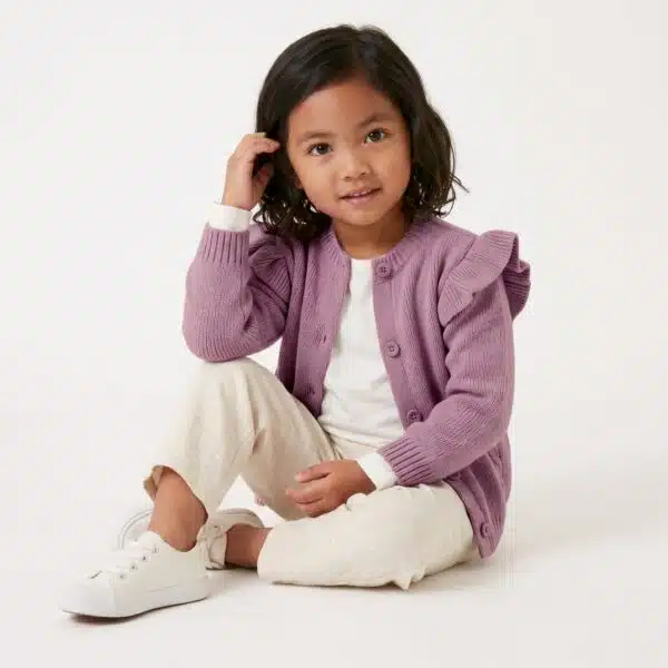 The Cable Frill Knit Cardigan The Cable Frill Knit Cardigan