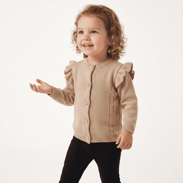 The Cable Frill Knit Cardigan The Cable Frill Knit Cardigan