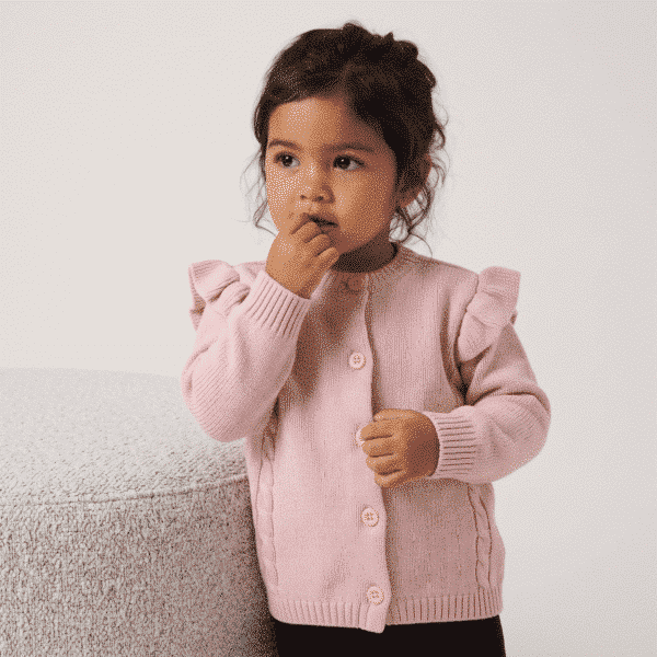 The Cable Frill Knit Cardigan The Cable Frill Knit Cardigan